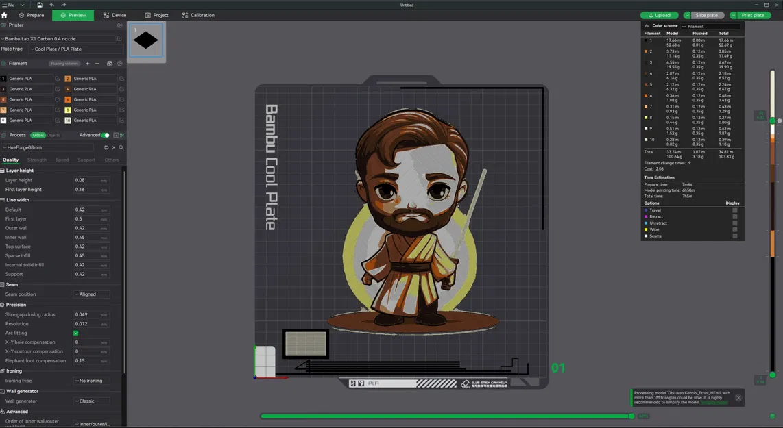 Hình ảnh Obi-wan Kenobi đa sắc màu từ HueForge - Image 1