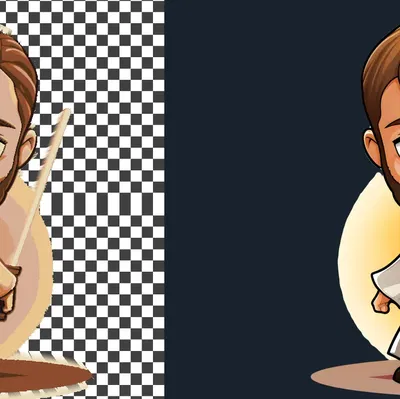 Hình ảnh Obi-wan Kenobi đa sắc màu từ HueForge