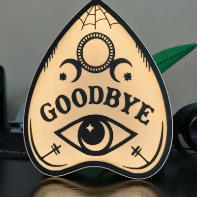 Hộp đèn lấy cảm hứng từ bảng Ouija cho trang trí Halloween