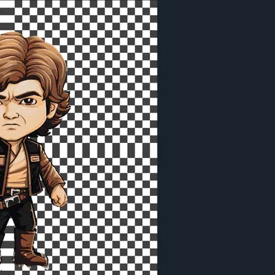 Hình ảnh Han Solo đa sắc màu của HueForge