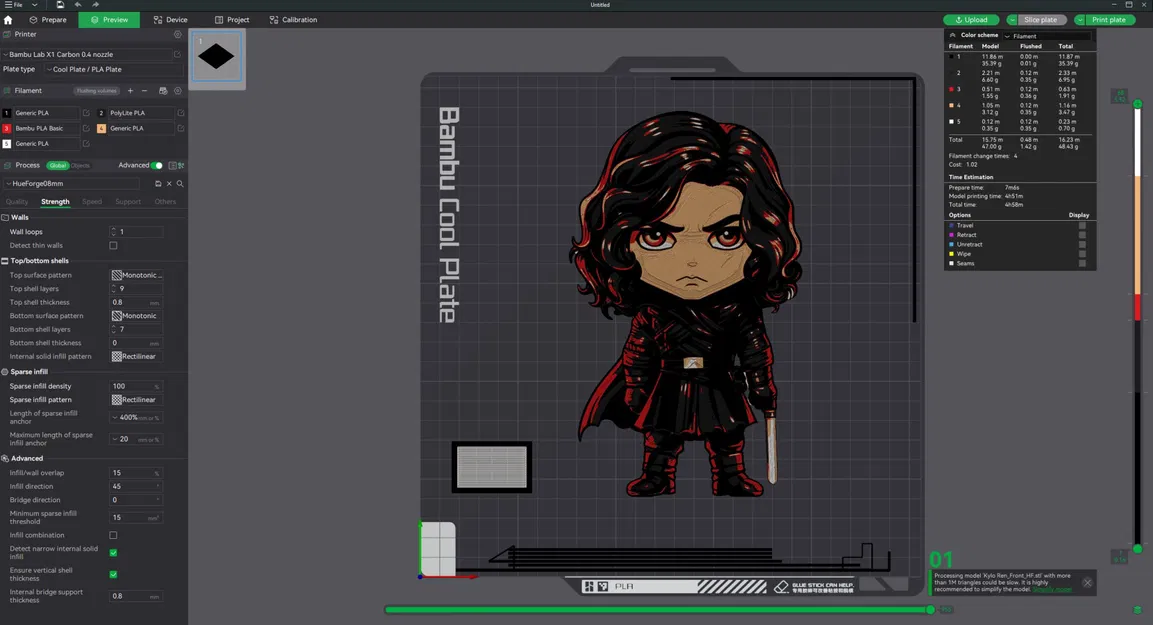 Kylo Ren đa sắc màu trong nghệ thuật filament HueForge - Image 1