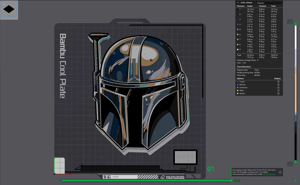Mũ Boba Fett đa màu sắc của HueForge - Image 2