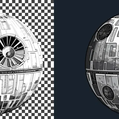 Ngôi sao tử thần đa màu sắc của HueForge