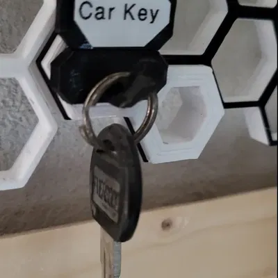 Móc treo chìa khóa tường tổ ong với file FreeCAD