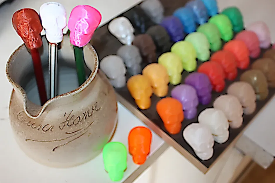 Nắp bút đầu lâu cho đèn tealight Halloween - Image 1