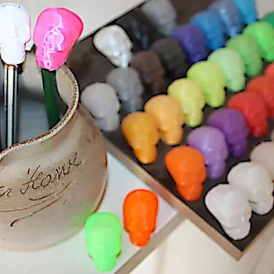 Nắp bút đầu lâu cho đèn tealight Halloween