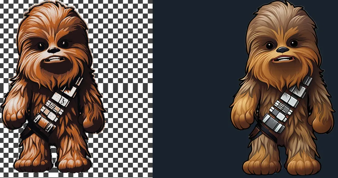 Bức tranh Chewbacca đa màu sắc từ HueForge - Image 1