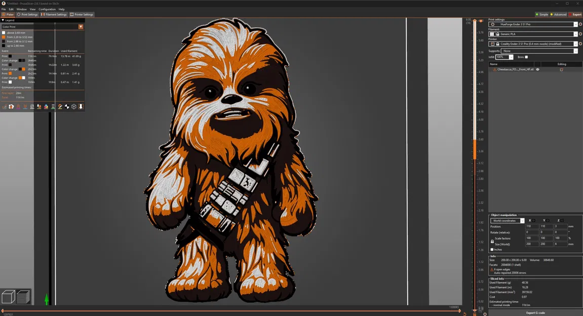 Bức tranh Chewbacca đa màu sắc từ HueForge - Image 2