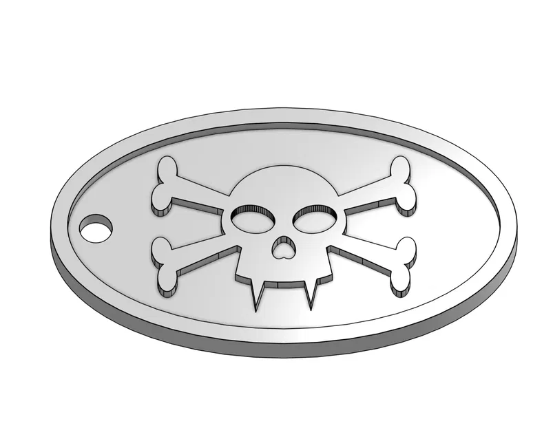 Móc khóa đầu lâu ma cà rồng với biểu tượng xương chéo - Image 2