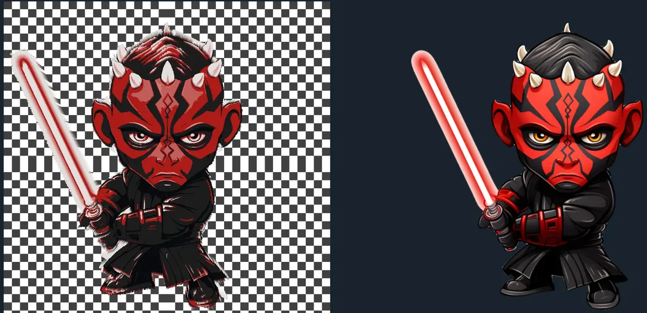 Mô hình Darth Maul đa màu sắc phong cách HueForge - Image 3