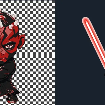 Mô hình Darth Maul đa màu sắc phong cách HueForge