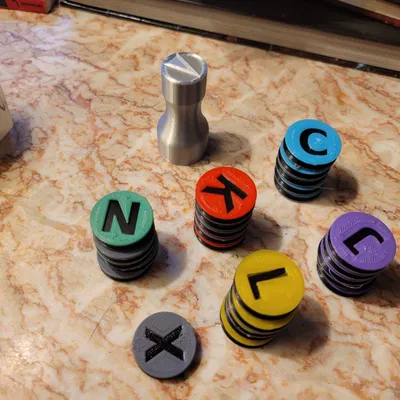 Biểu tượng chữ cái NPC 25mm cho trò chơi TTRPG