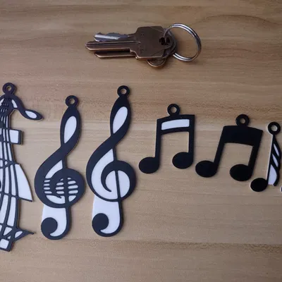 Móc khóa nốt nhạc đa dạng cho người yêu âm nhạc