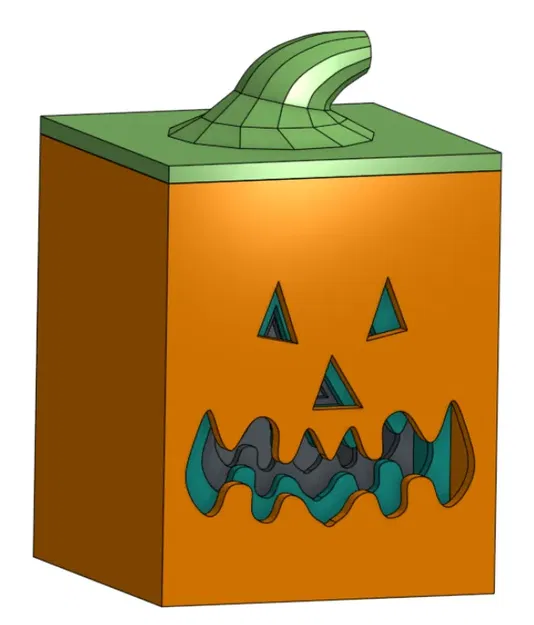 Hộp bí ngô độc đáo tạo hiệu ứng 3D - Image 1