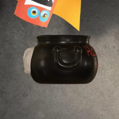 Chậu kẹo Halloween hình đầu lâu độc đáo