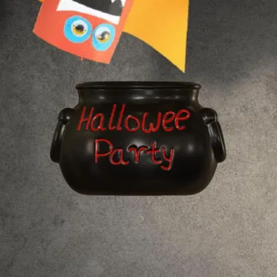 Chậu kẹo Halloween hình đầu lâu độc đáo