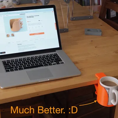 Giá đỡ đồ uống dưới mặt bàn cho laptop