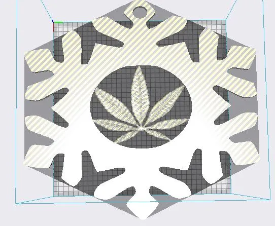 Bông tuyết hình lá cần sa - Image 1