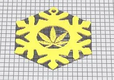 Bông tuyết hình lá cần sa - Image 2