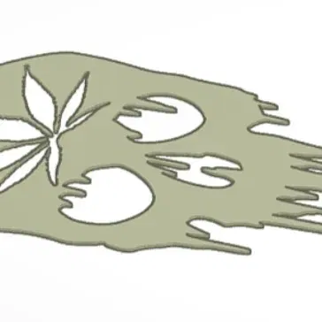 Hộp sọ cần sa trang trí Halloween