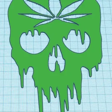 Hộp sọ cần sa trang trí Halloween