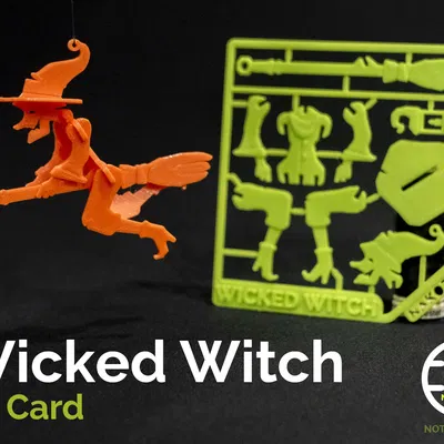 Mô hình phù thủy độc ác trên chổi bay treo trang trí Halloween