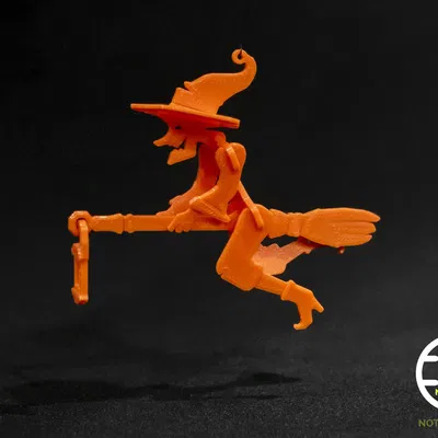 Mô hình phù thủy độc ác trên chổi bay treo trang trí Halloween