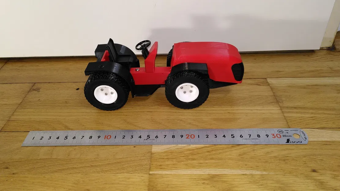 Mô hình xe kéo nhỏ 1:16 cho nông trại táo - Image 4
