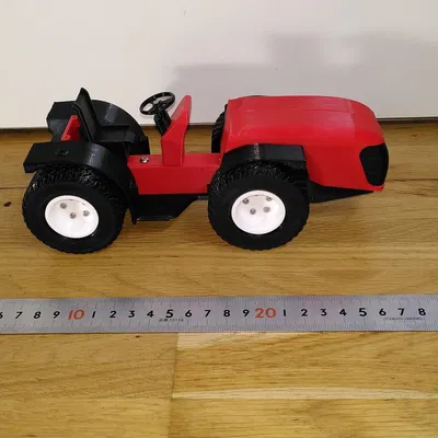 Mô hình xe kéo nhỏ 1:16 cho nông trại táo