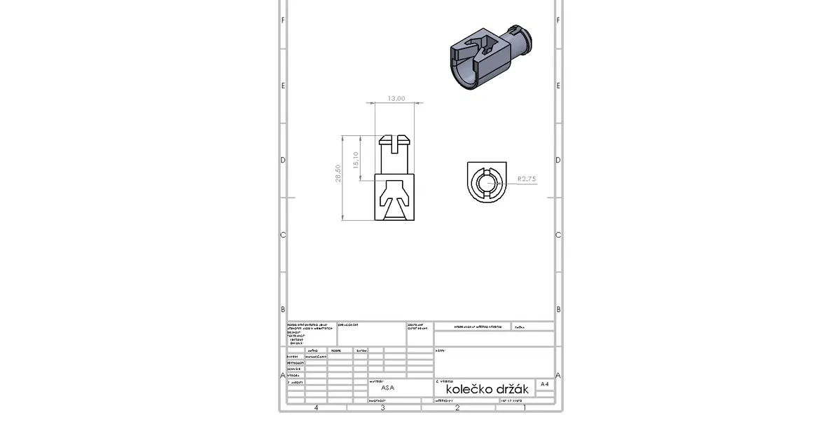 Bánh xe thay thế cho giỏ dưới của máy rửa chén Electrolux - Image 10