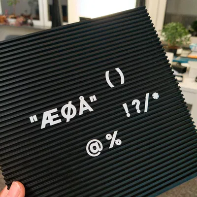 Bảng chữ cái đặc biệt ÆØÅ cho @flowalistik