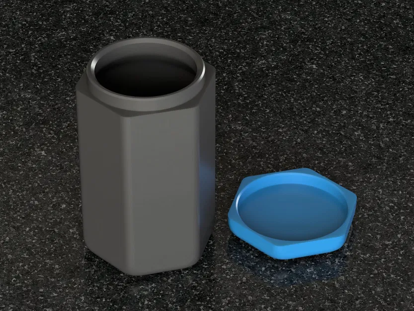 Bình chứa hình lục giác 200 mL cho tổ chức đồ vật - Image 1