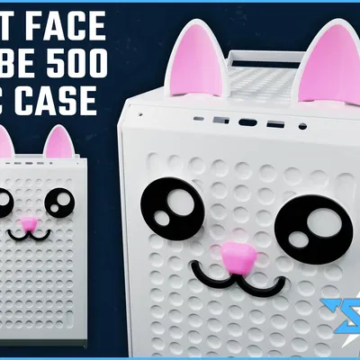 Phụ kiện thùng máy PC hình mặt mèo - Cooler Master QUBE 500