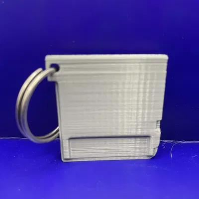 Móc khóa cartridge 3DS thiết kế trong Blender