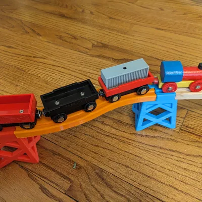 Đường ray uốn cong cho tàu gỗ - Tương thích Brio và Ikea