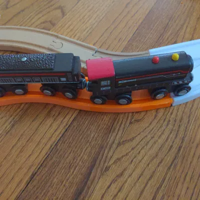 Đường ray uốn cong cho tàu gỗ - Tương thích Brio và Ikea