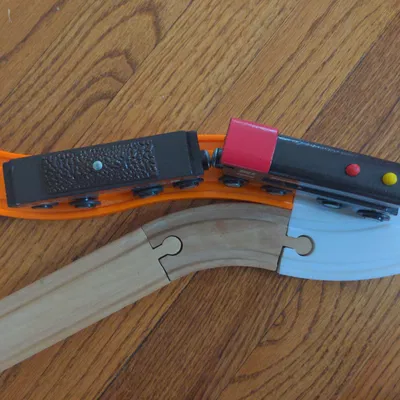 Đường ray uốn cong cho tàu gỗ - Tương thích Brio và Ikea