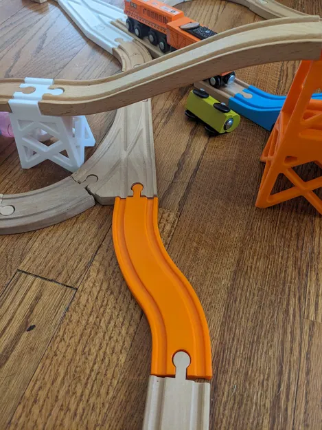 Đường ray uốn cong cho tàu gỗ - Tương thích Brio và Ikea - Image 5