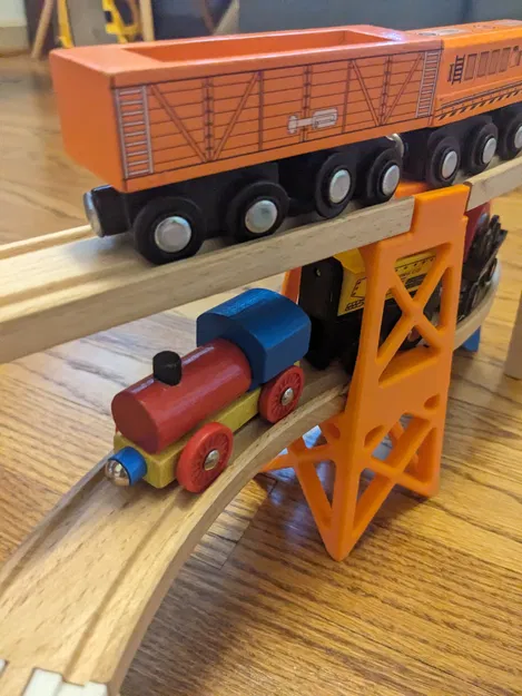 Giàn nâng độ cao gấp đôi cho tàu gỗ - Tương thích Brio - Image 2