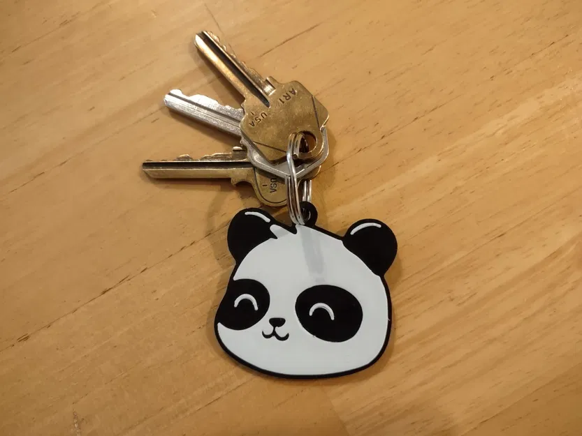 Móc khóa gấu trúc dễ thương với thiết kế đa sắc màu - Image 1