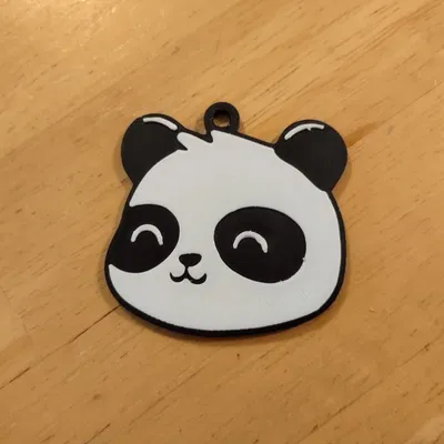 Móc khóa gấu trúc dễ thương với thiết kế đa sắc màu