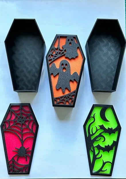 Kệ đựng quan tài kiêm hộp đèn Halloween - Image 2