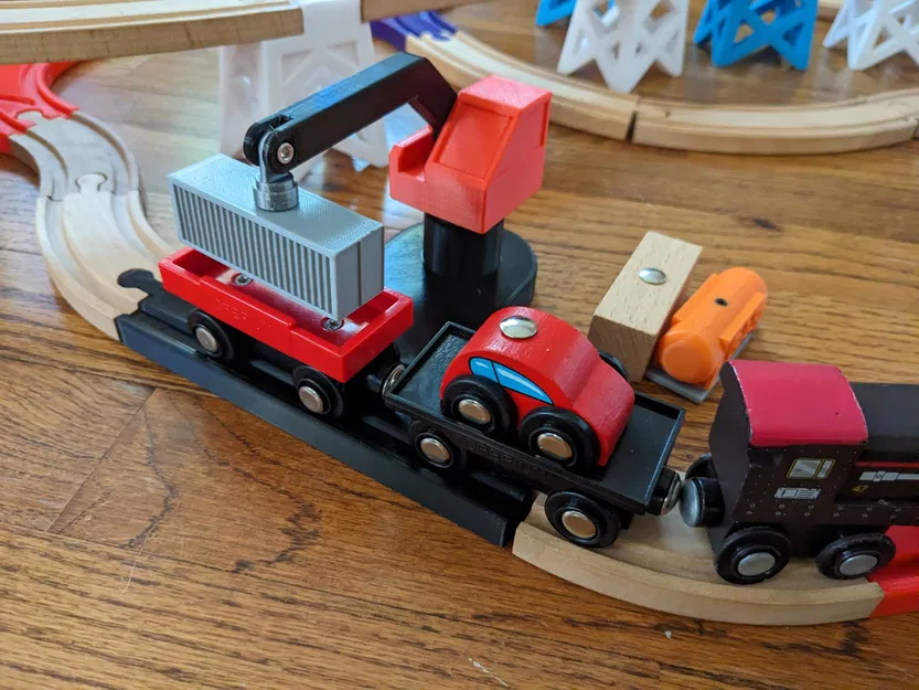 Cần cẩu nhỏ cho tàu gỗ Brio và Ikea - Image 2