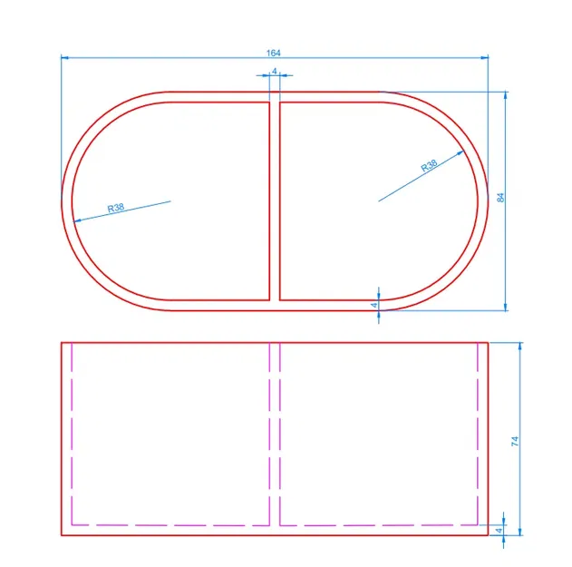 Giá đỡ đơn giản cho hai ly có đường kính tối đa 76 mm - Image 3