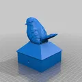 Nắp cột hàng rào với chim low poly - Thumbnail 2