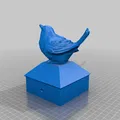 Nắp cột hàng rào với chim low poly - Thumbnail 4