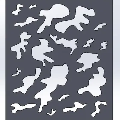 Bảng mẫu ngụy trang cho sơn phun / súng phun / vẽ tranh