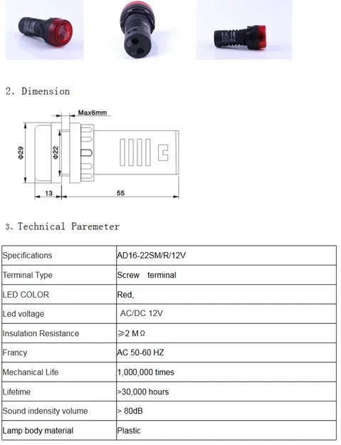 Giá đỡ đèn tín hiệu bàn nhỏ với buzzer và LED - Image 5