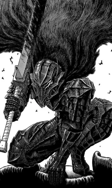 Giáp Berserker Guts với kiếm trong manga Berserk - Image 2