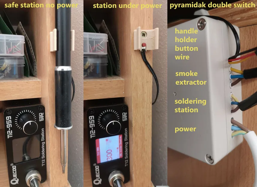 Giá đỡ tay cầm hàn T12 với nút kích hoạt - Image 1